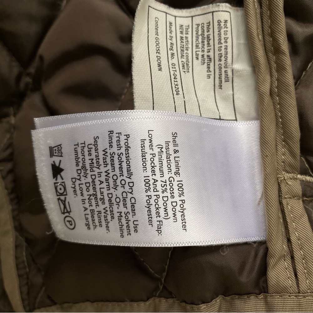 Quilted Chore Coat Down Jacket Cargo Pockets - Picture 9 of 12